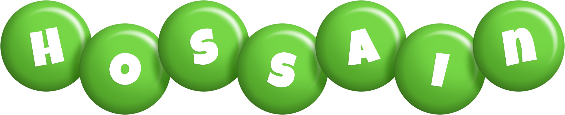 Hossain candy-green logo