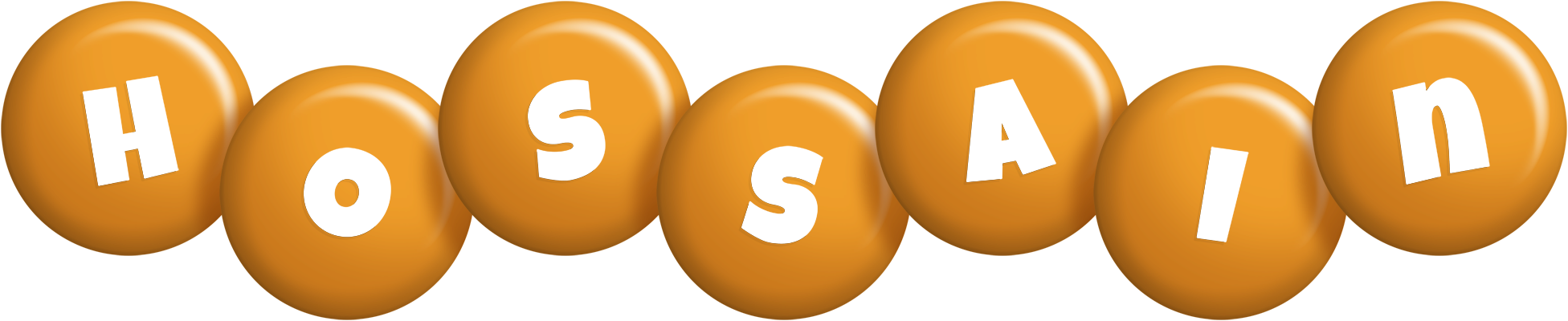 Hossain candy-orange logo