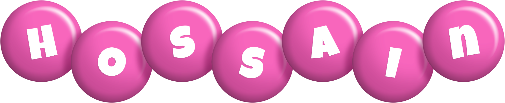 Hossain candy-pink logo