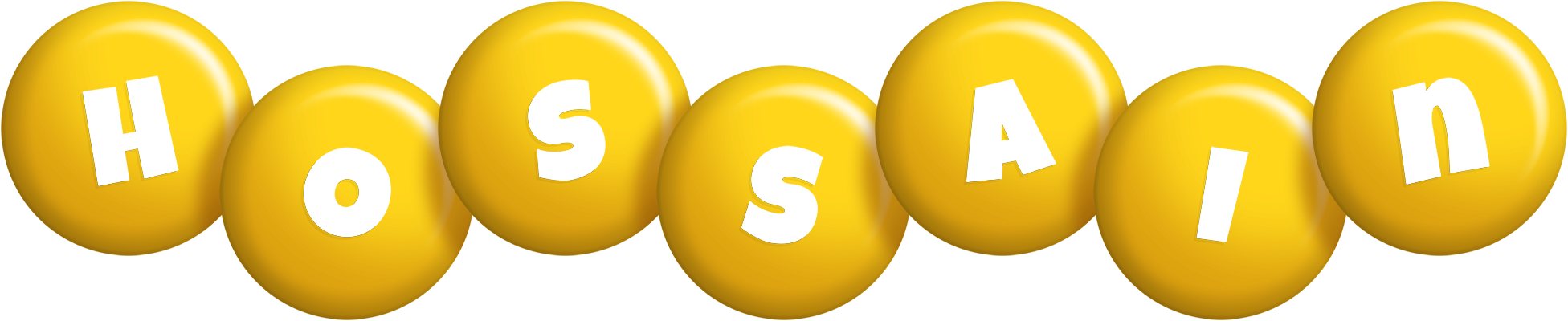 Hossain candy-yellow logo