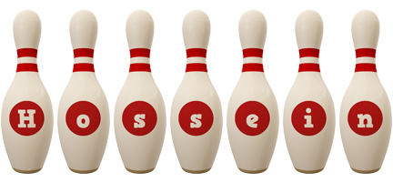 Hossein bowling-pin logo