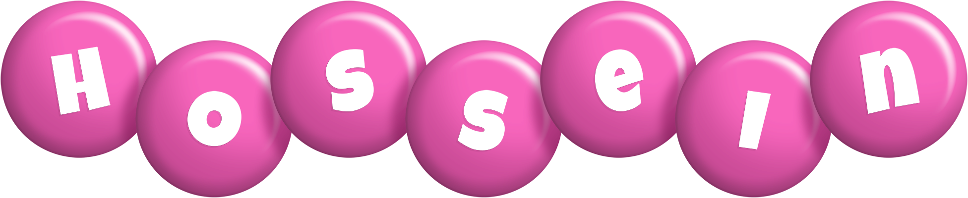Hossein candy-pink logo