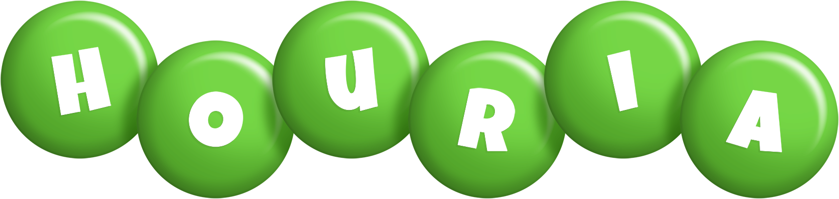 Houria candy-green logo