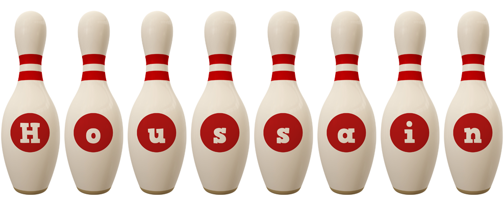 Houssain bowling-pin logo