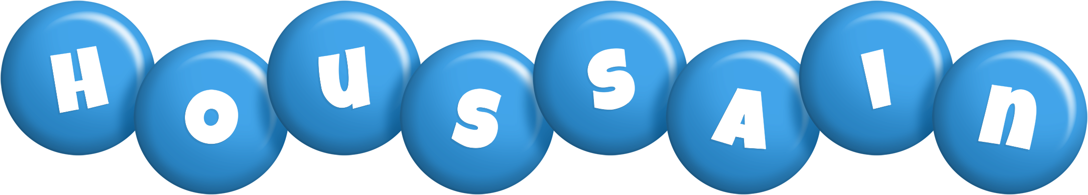 Houssain candy-blue logo