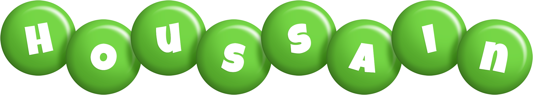 Houssain candy-green logo