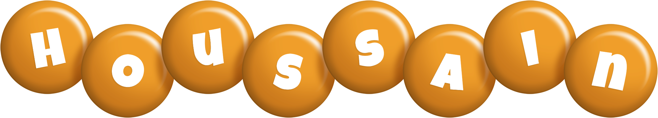 Houssain candy-orange logo