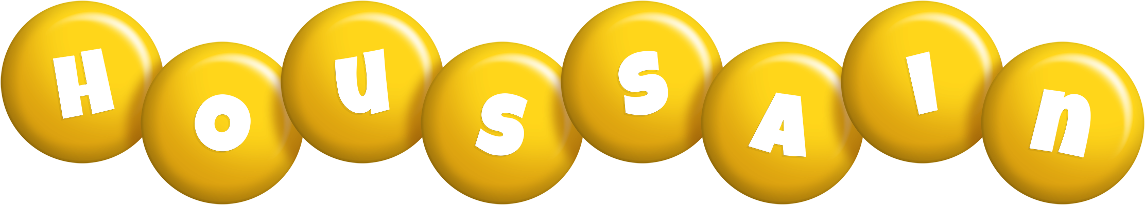 Houssain candy-yellow logo