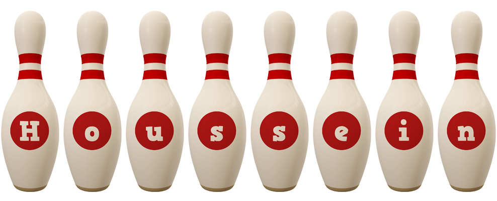 Houssein bowling-pin logo