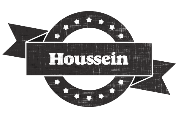 Houssein grunge logo