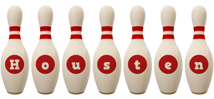 Housten bowling-pin logo