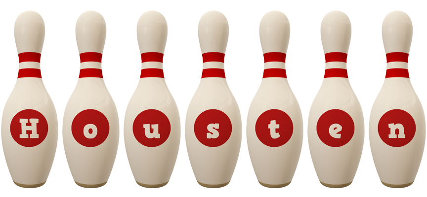 Housten bowling-pin logo