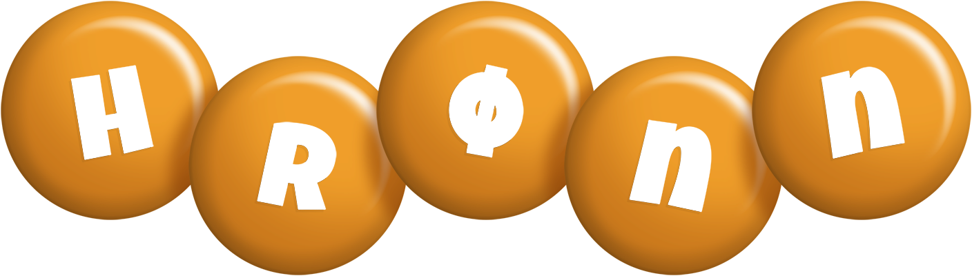 Hrønn candy-orange logo