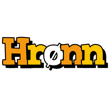 Hrønn cartoon logo
