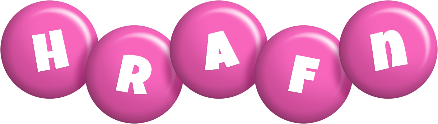 Hrafn candy-pink logo