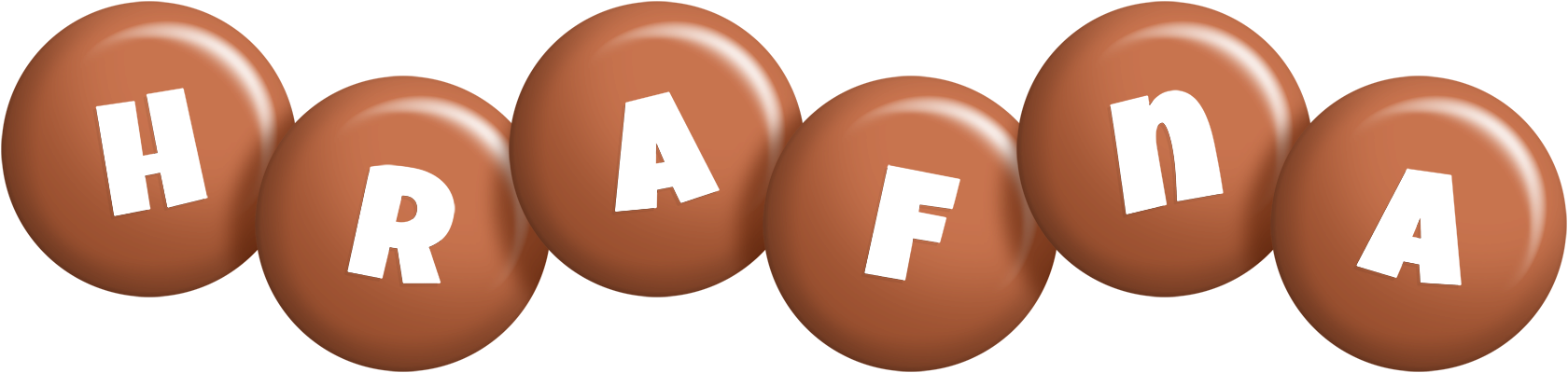 Hrafna candy-brown logo