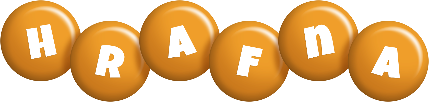 Hrafna candy-orange logo