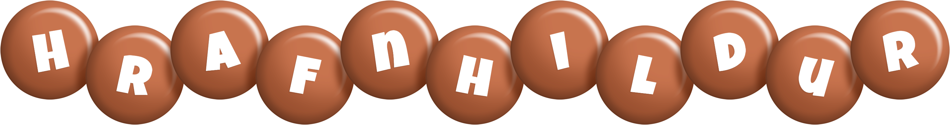 Hrafnhildur candy-brown logo