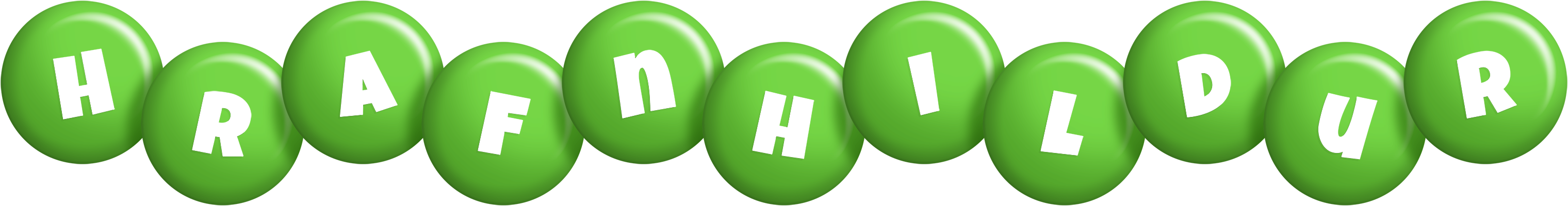 Hrafnhildur candy-green logo