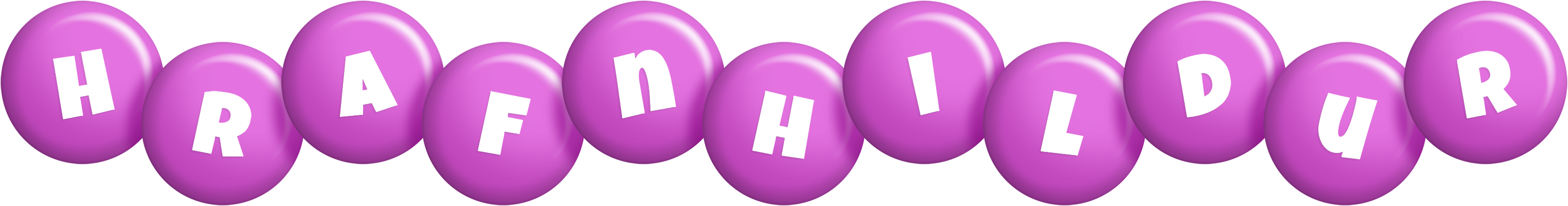 Hrafnhildur candy-purple logo