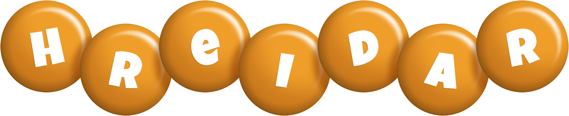 Hreidar candy-orange logo