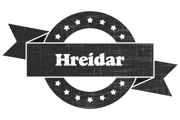 Hreidar grunge logo