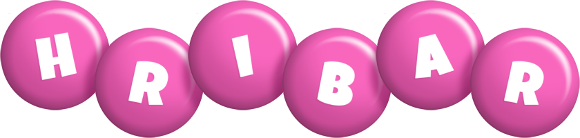 Hribar candy-pink logo