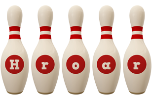 Hroar bowling-pin logo