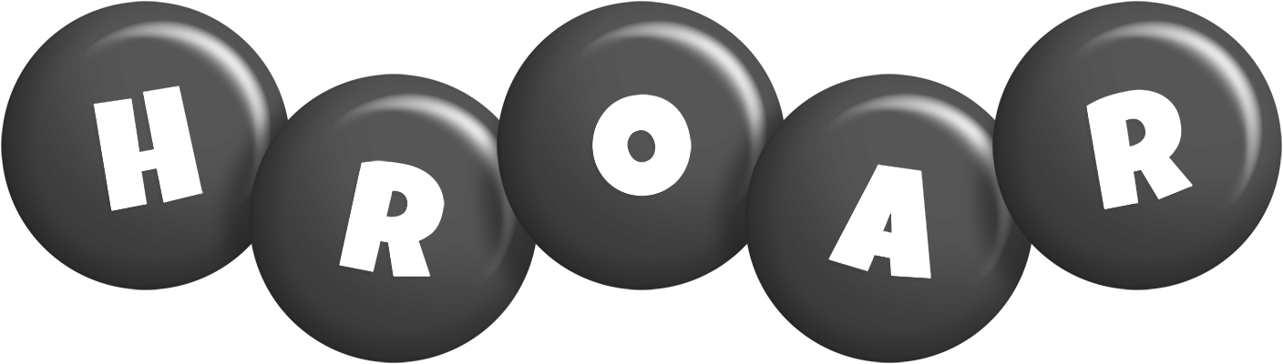 Hroar candy-black logo