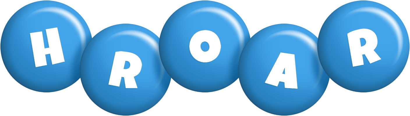 Hroar candy-blue logo