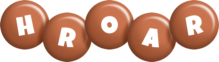 Hroar candy-brown logo