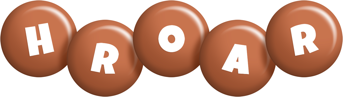 Hroar candy-brown logo