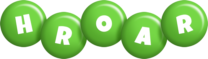 Hroar candy-green logo