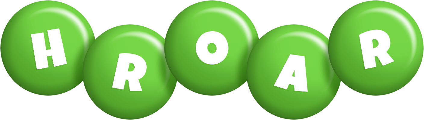 Hroar candy-green logo