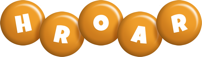 Hroar candy-orange logo