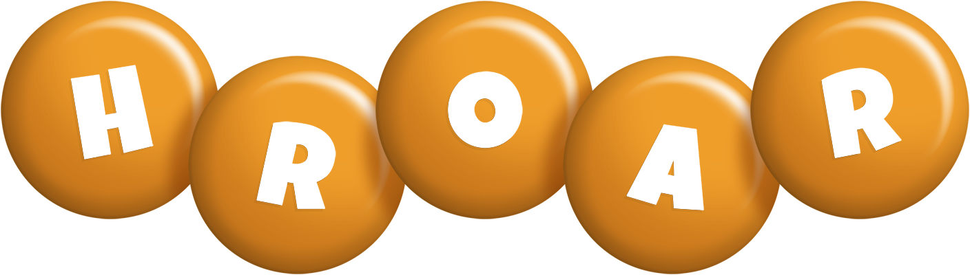 Hroar candy-orange logo