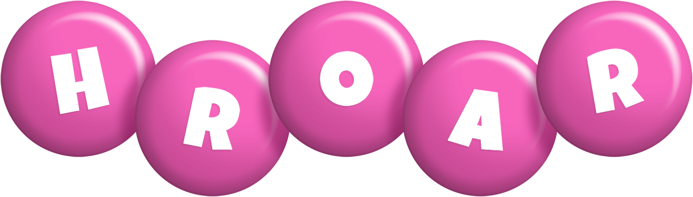 Hroar candy-pink logo