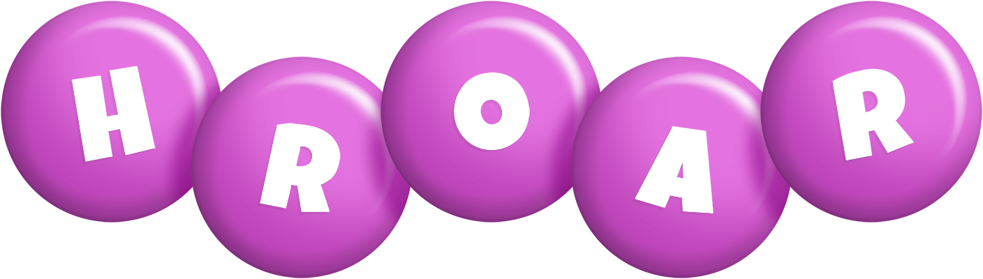 Hroar candy-purple logo