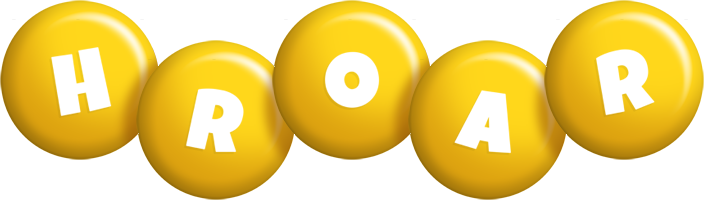 Hroar candy-yellow logo