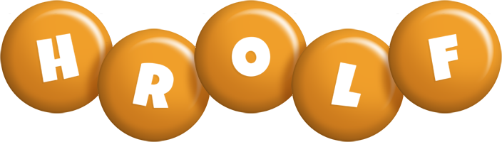 Hrolf candy-orange logo