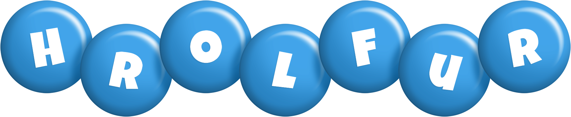 Hrolfur candy-blue logo