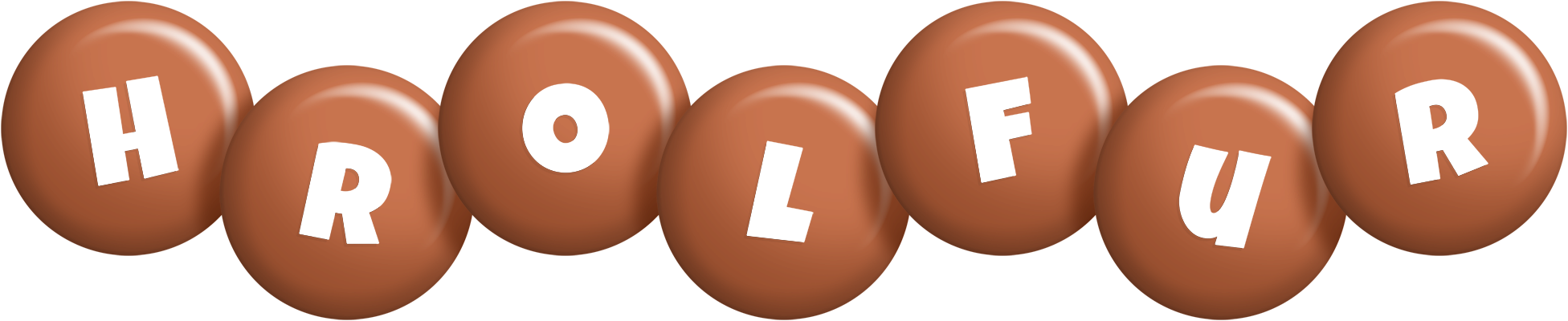 Hrolfur candy-brown logo