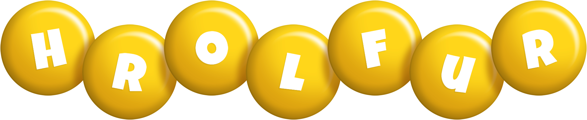 Hrolfur candy-yellow logo