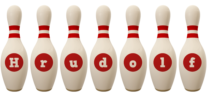 Hrudolf bowling-pin logo