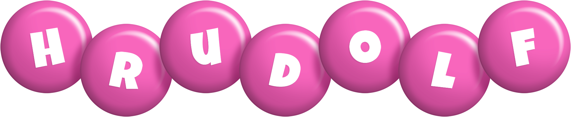 Hrudolf candy-pink logo