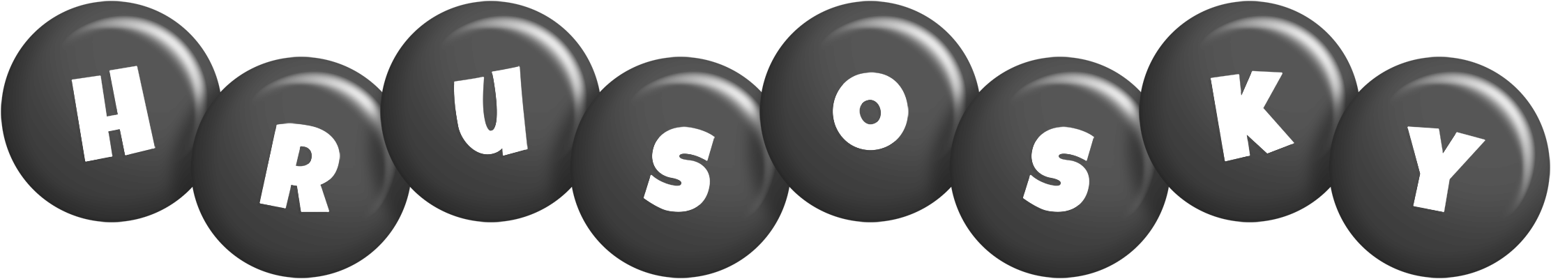 Hrusosky candy-black logo