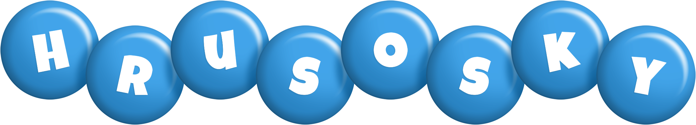 Hrusosky candy-blue logo