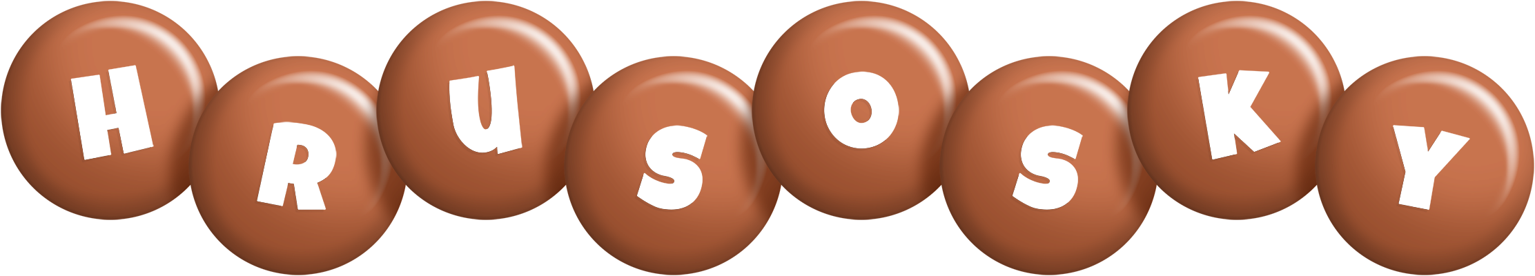 Hrusosky candy-brown logo