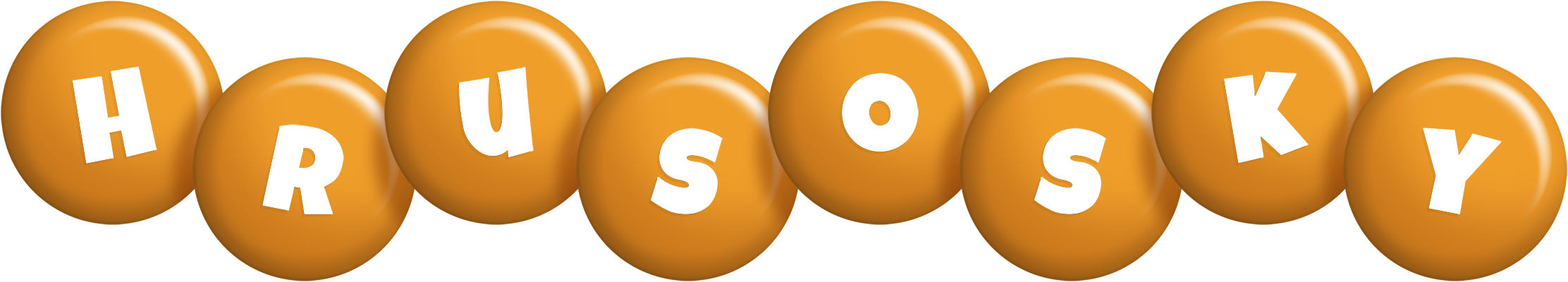 Hrusosky candy-orange logo