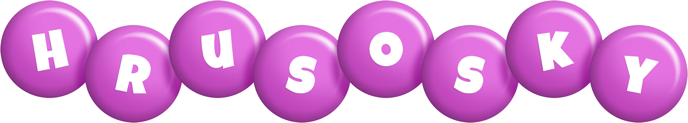 Hrusosky candy-purple logo